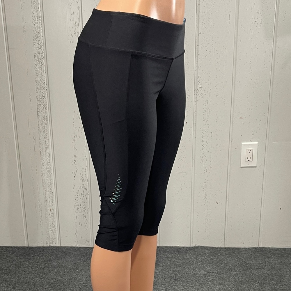 *Moret Ultra Women’s Black & Blue Speed-DRI Active Leggings Sz M